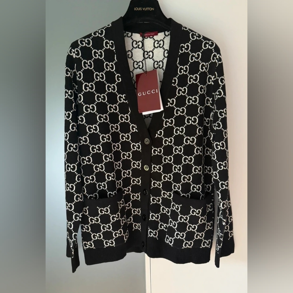 Gucci Reversible Jacquard Wool Cardigan
